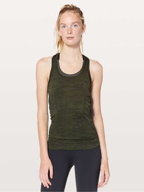 Lululemon Swiftly Tech Racerback -
Dark Olive / Brave Olive / Black